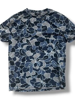 EXPRESS Navy & Gray Floral Tee